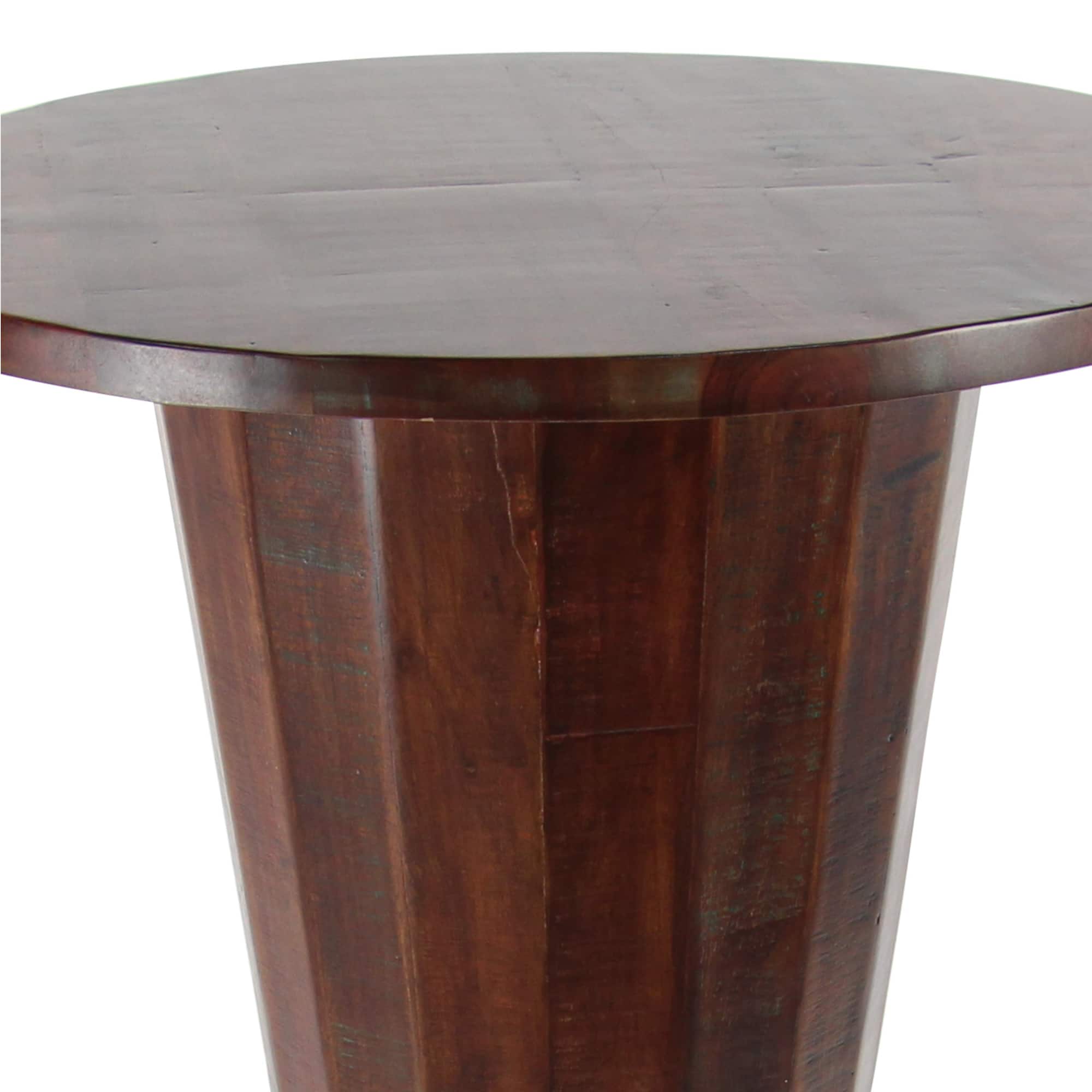 40" Brown Gum Tree Wood Rustic Dining Table